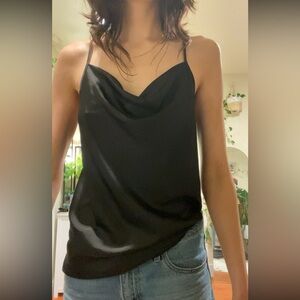 Bundle of black and white satin tops